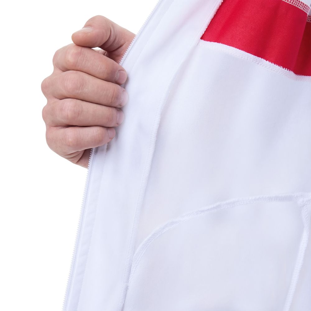 Костюм спорт. муж. с капюш. MIKASA MT550/701-078-3XL, р.3XL, 100% полиэстер, бело-черно-красный