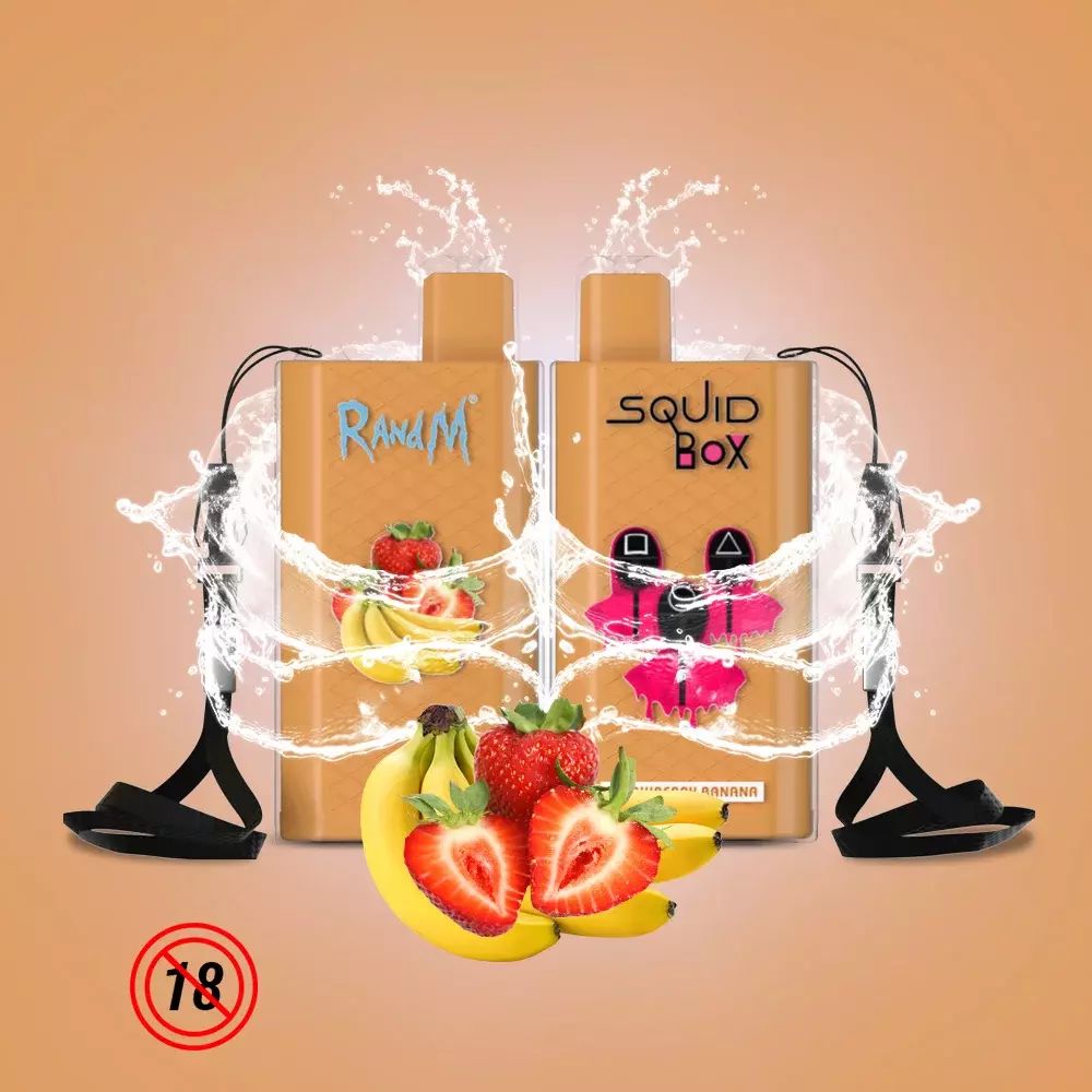 RandM  Squid Box 5200 - Strawberry Banana (5% nic)