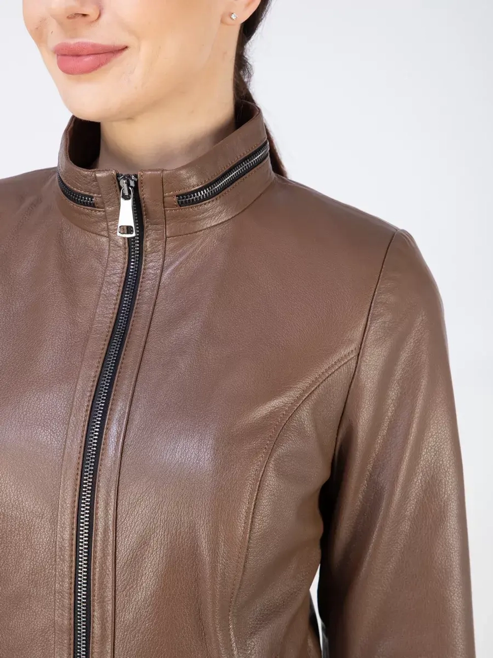 Куртка кожаная демисезонная