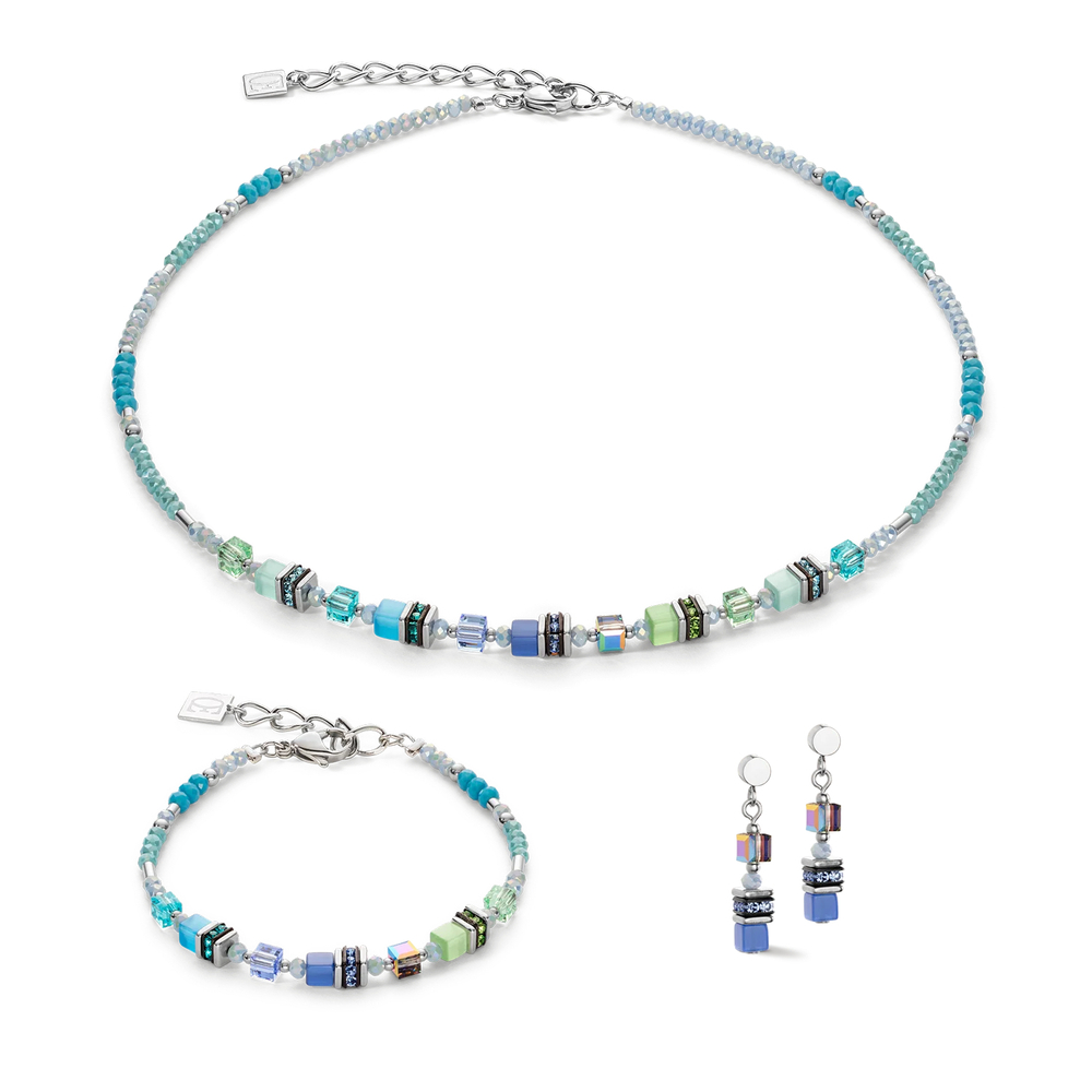 Серьги-пусеты Coeur de Lion Blue-Green 4562/21-0705
