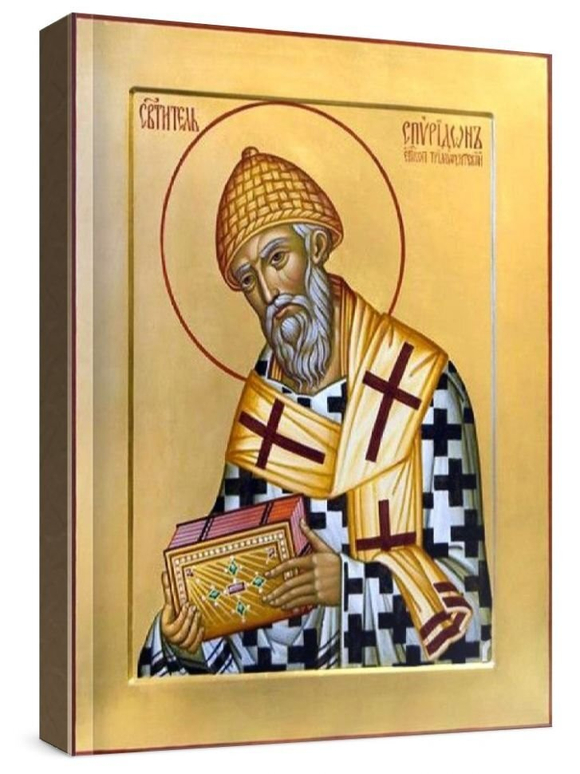 Спиридон Тримифунтский (рукописная икона)