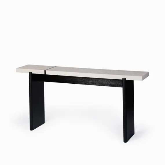 Консоль Silvo 160х34 см, меламин, шпон дуба, камень