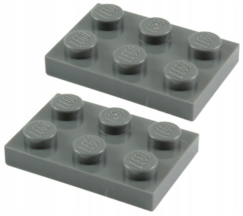 Lego 50шт Плитка 2x3 (темно-серый) 3021 / 4211043