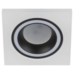 Встраиваемый светильник декоративный ЭРА DK91 WH/BK MR16/GU5.3 белый/черный | Декоративные встраиваемые светильники