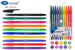 Набор ручек масл. 10цв. 0,7мм. корпус в цвет чернил (Basir)