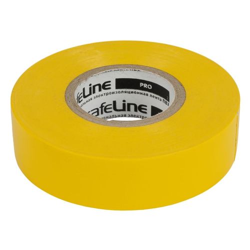 Изолента желтая 19 мм 20 м Safeline