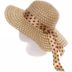 Шляпа женская с широкими полями «Summer», цвет бежевый, р58, ширина полей 10см