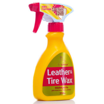 Полироль  кож.рез.пласт "Kolibriya" Tire Wax&Leather c губкой, 250ml