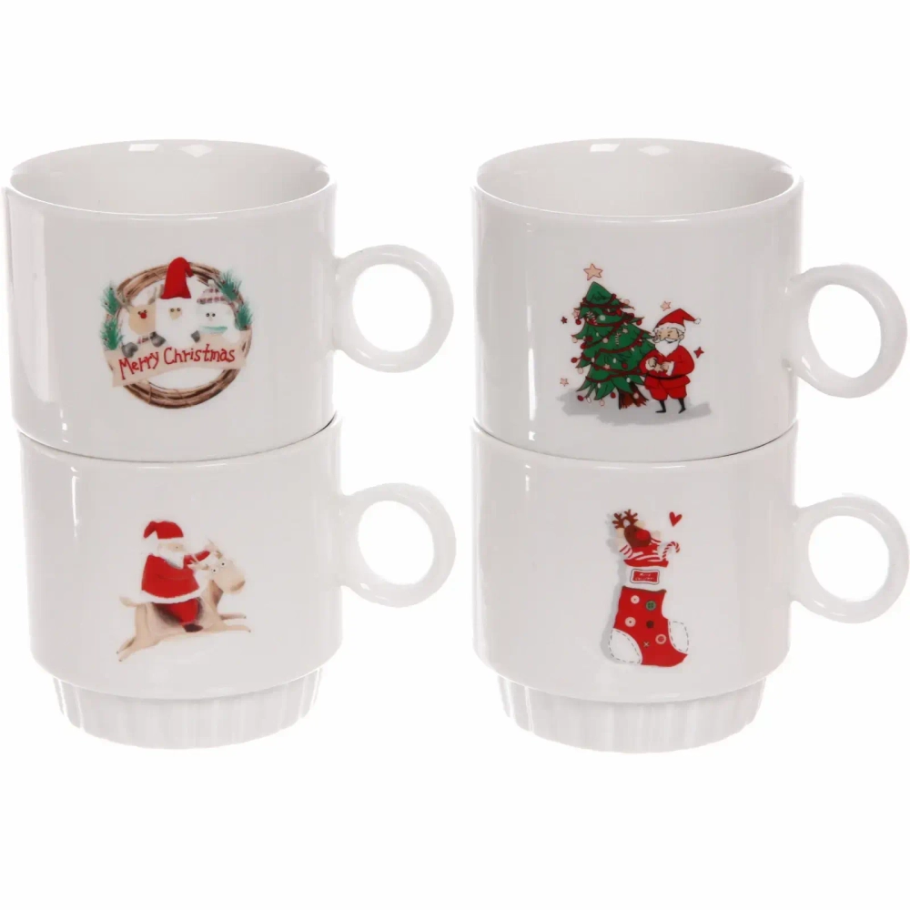 Набор кружек на стойке 280мл «Новогодний микс»