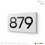 Номер на дверь 879, табличка на дверь для офиса, квартиры, кабинета, аудитории, склада, белая 120х70 мм, Айдентика Технолоджи