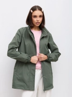 Ветровка с капюшоном удлиненная