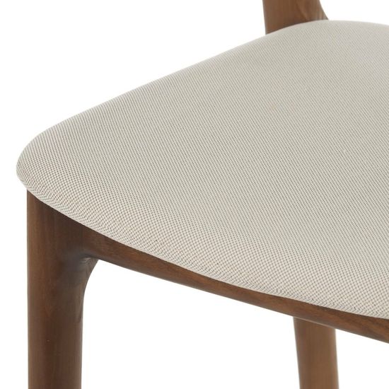 Полубарный стул Canada деревянный сиденье бежевая ткань