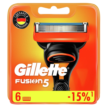 Сменные кассеты Gillette Fusion 6 шт