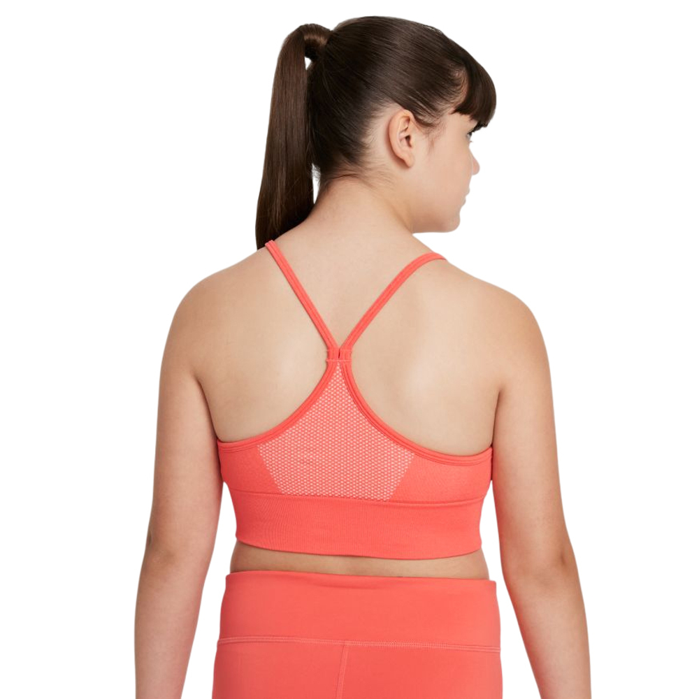 Теннисный бюстгальтер детский Nike Dri-Fit Indy Seamless G - magic ember/magic ember