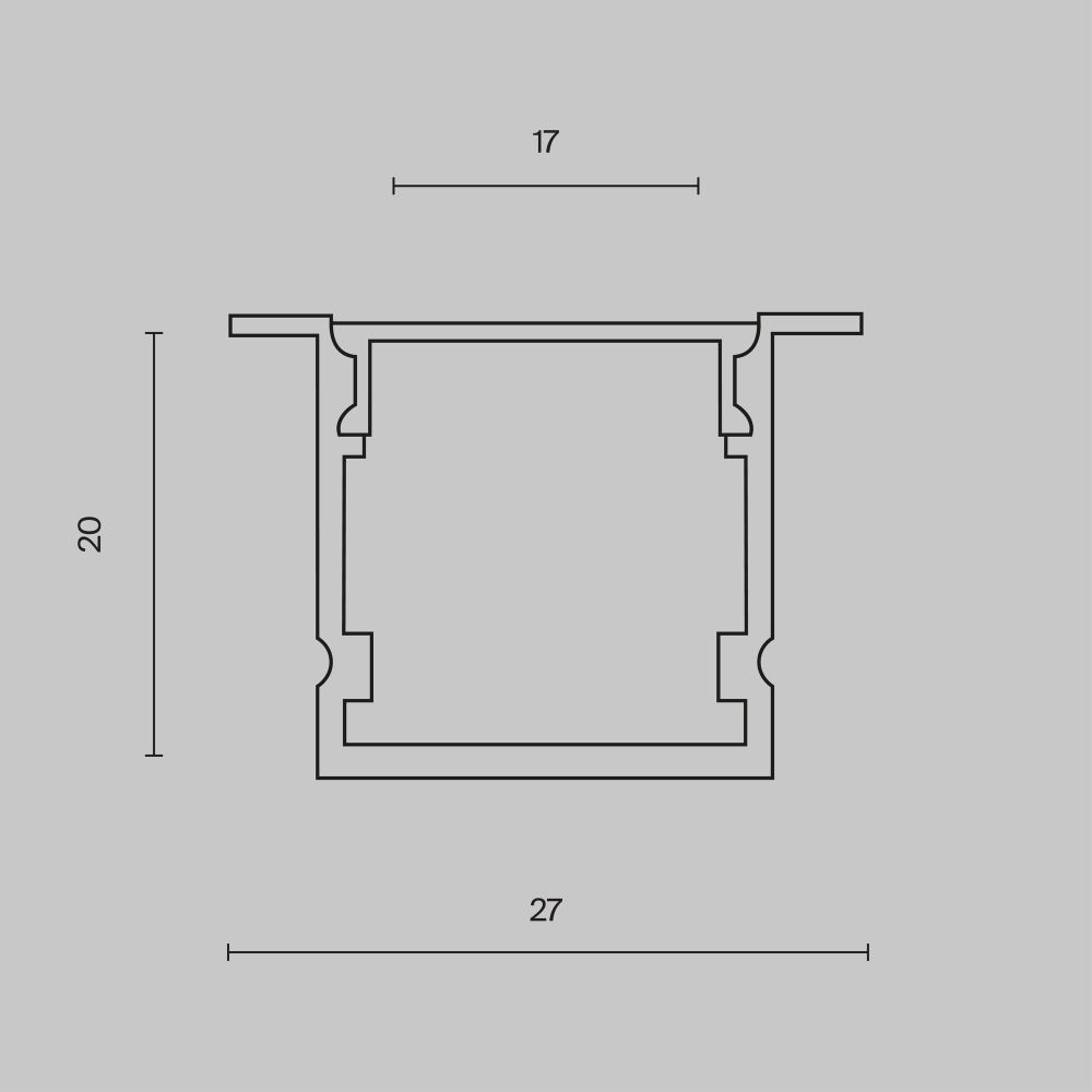 Профиль Maytoni   ALM-2720-S-2M