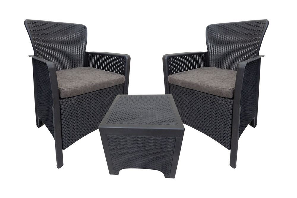 Комплект мебели b:rattan Maryland, антрацит (2 подушки) (под заказ)