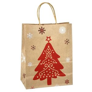 Пакет бумажный Казахстан Крафт Ёлка   21*15*8 см 1 шт 12 шт /упак