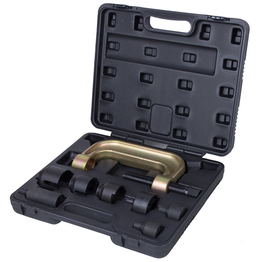 МАСТАК (110-20008C) Набор оправок для монтажа и демонтажа сайлентблоков MB, кейс, 8 предметов