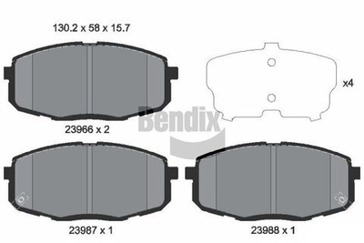 BENDIX Braking - BPD1153-BEN - Brake Pad Set, disc brake