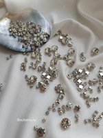 Стразы круглые в круглых цапах