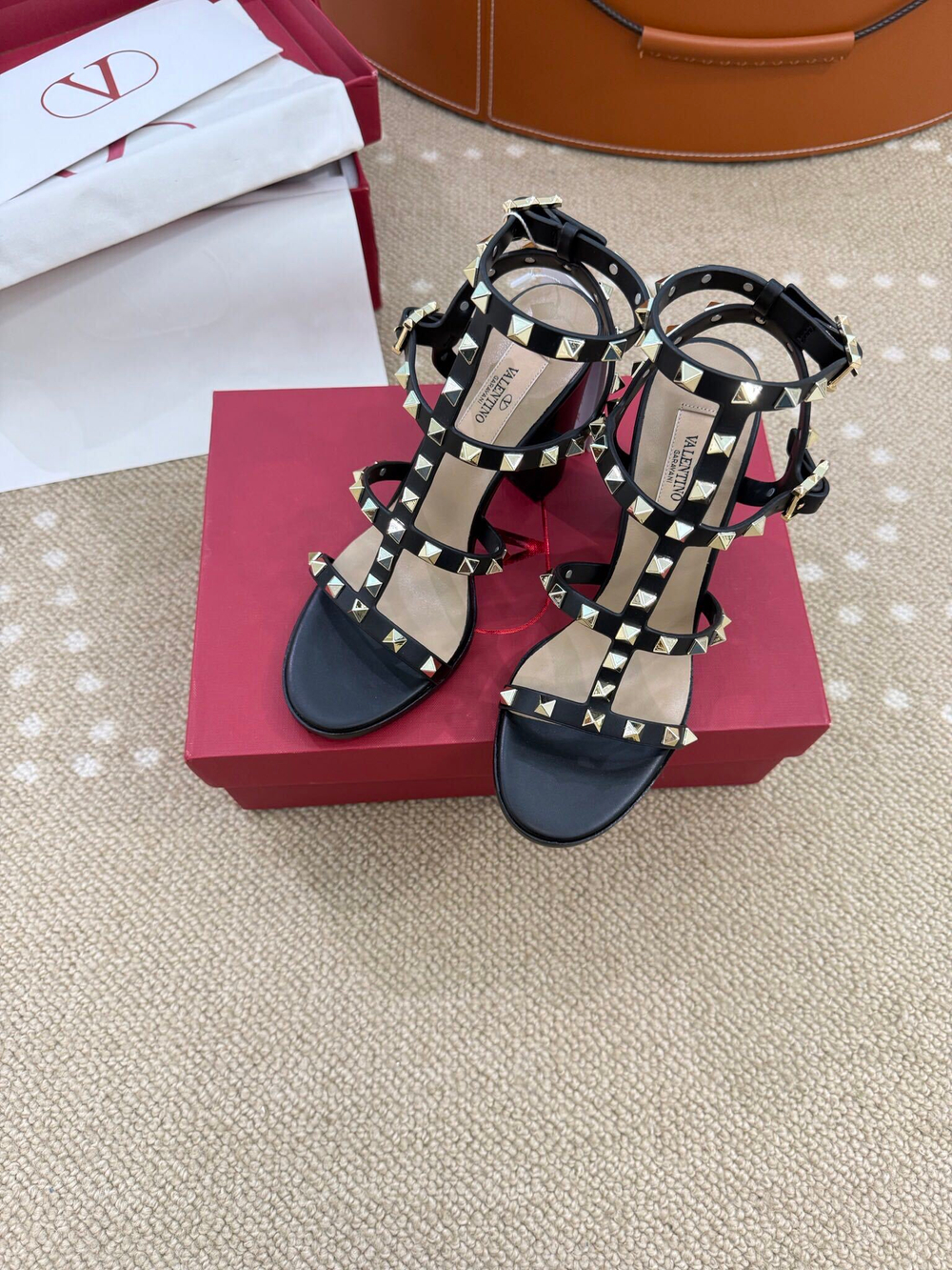 Valentino Rockstud Sandal 9 cm