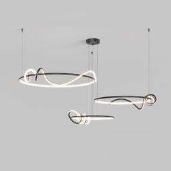 Кольцевая Люстра Raffel Combo D50+60+80 Black By Imperiumloft