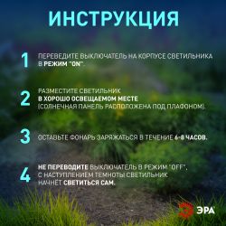 ERATR024-02 ЭРА Садовый светильник-градусник на солнечной батарее, сталь, пластик, серый, 33 см