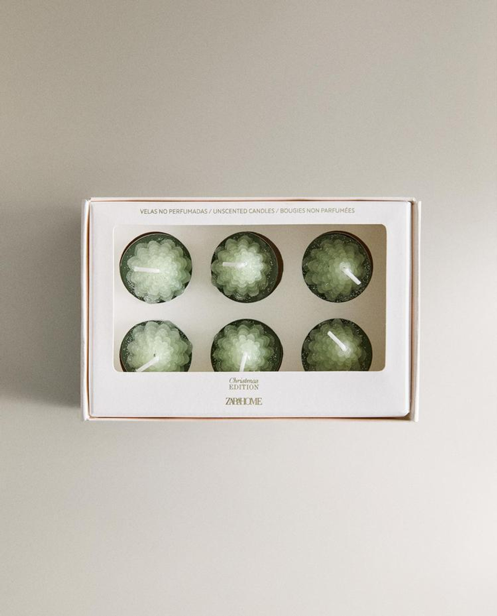 ZARA HOME НАБОР СВЕЧЕЙ ДЛЯ РОЖДЕСТВЕНСКОЙ ЕЛКИ (УПАКОВКА ИЗ 6 ШТ), ЗЕЛЕНЫЙ