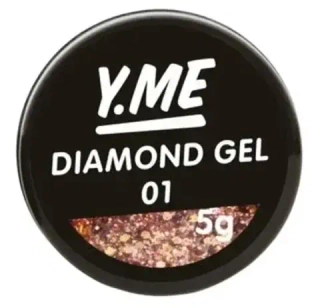 Y.me Diamond Gel (шестигранники) 01, 5мл.