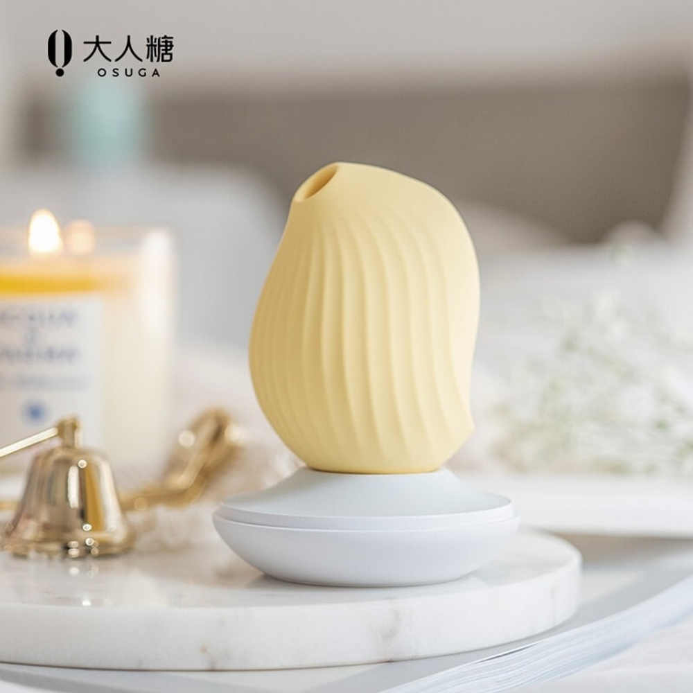 Cuddly Bird Желтый вибростимулятор с функцией вакуумной стимуляции и беспроводной зарядкой