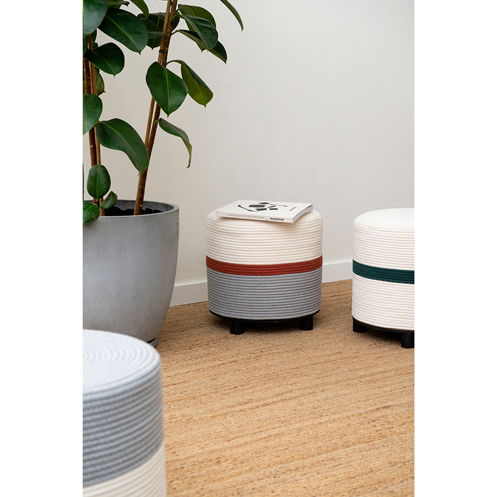 Пуф andrin, светло-бежевый/серый/коричневый