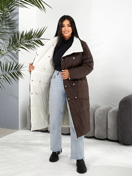 Пальто двустороннее УК-1541-3 Фабрика Моды Фото 2