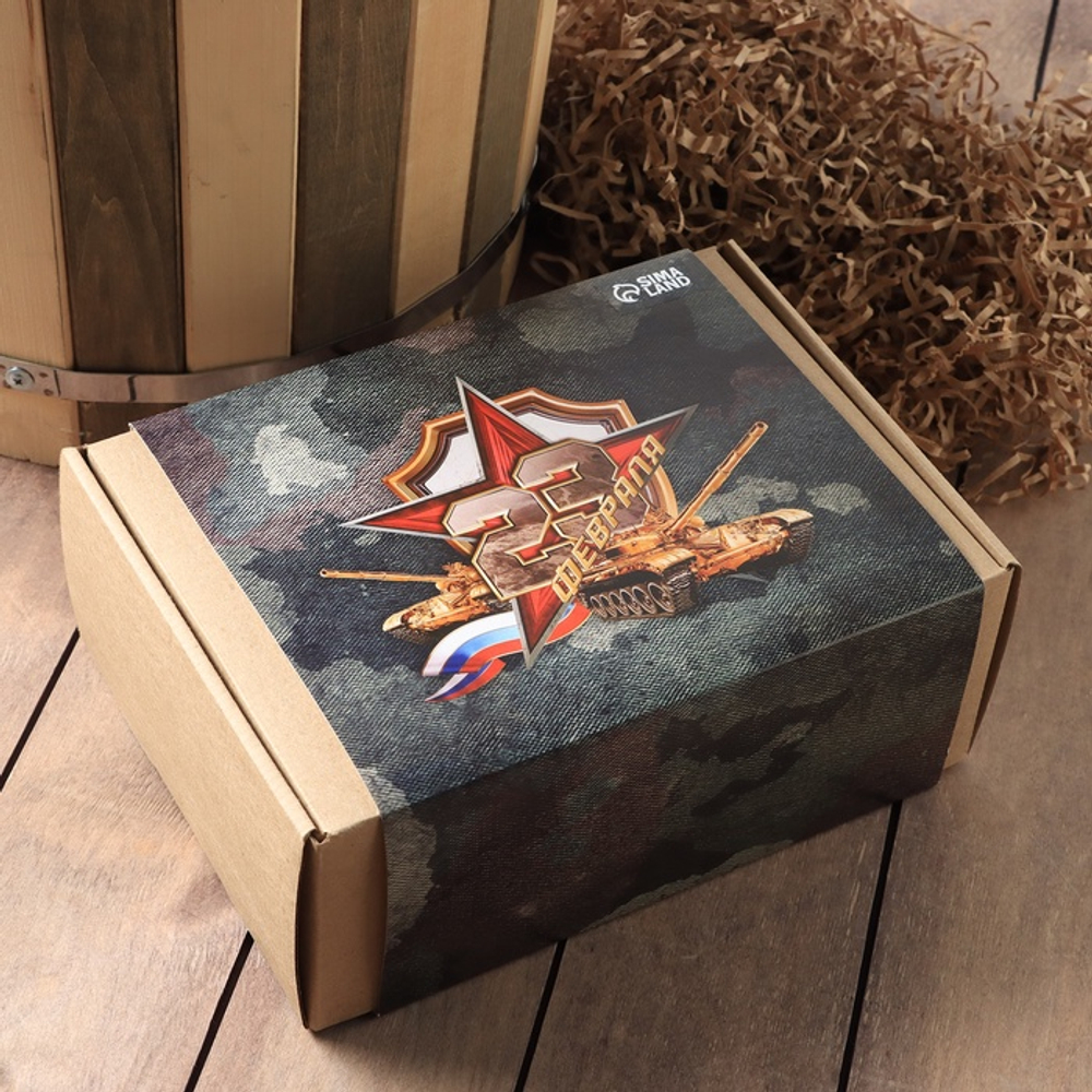 Набор подарочный «Этель. Танк», плед 75×100 см, носки, 2 пары, термостакан