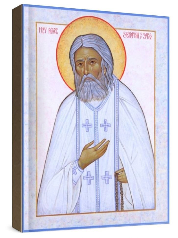 Серафим Саровский (рукописная икона)