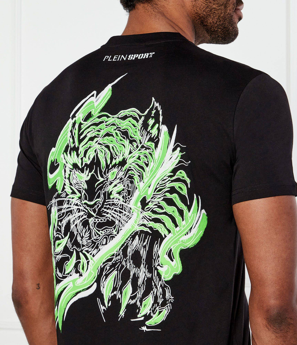 Футболка Tiger Plein Sport - черный(MTK8014 STE001N)