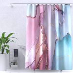 Штора для ванной комнаты ZALEL 180*200 полиэстер с утяжелителем Marble YT-Marble152