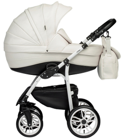 Детская коляска Indigo Indigo Special New 3 в 1 с автокреслом Avionaut Cosmo Is01 белая кожа