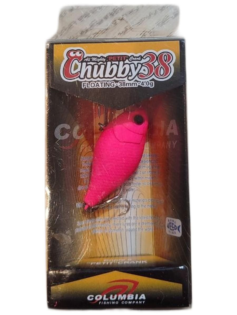 Воблер Columbia Chubby 38F цвет pink для ловли жереха, голавля, форели и язя