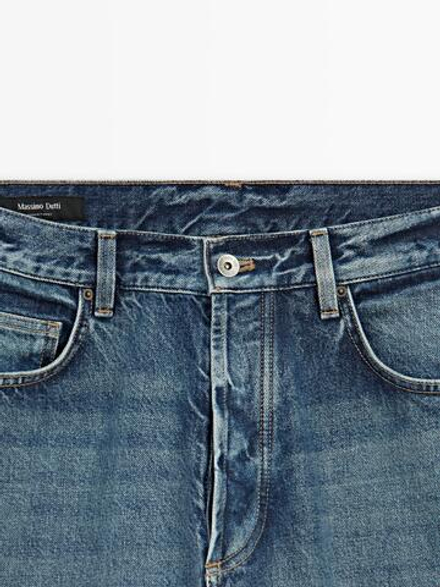 Massimo Dutti Джинсы прямого кроя, темно-синий