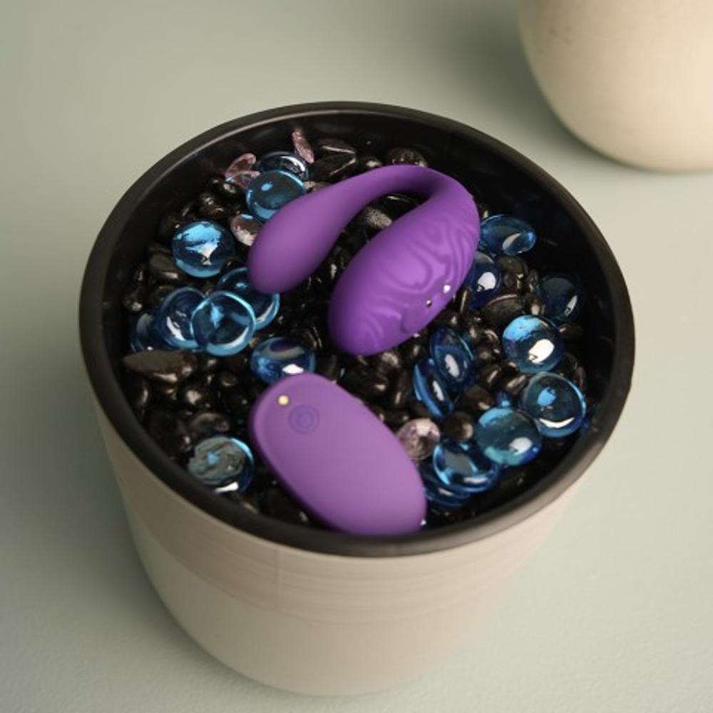 Вибратор для пар Tween+ с управлением через приложение от Amovibe фиолетовый