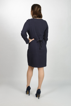 Трикотажное платье 2712ЛП, темно-синий #133ТС052712ЛП