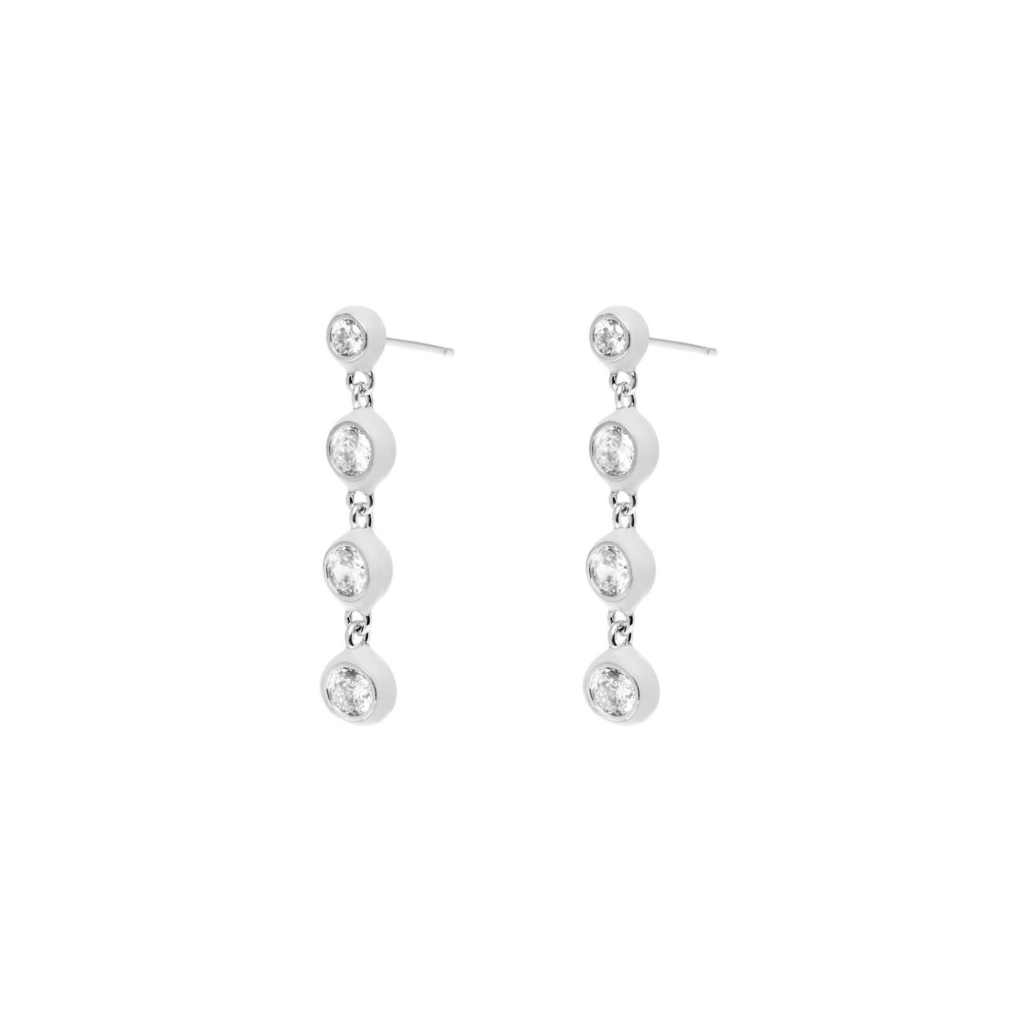 Серьги Crystal White Strings Earrings