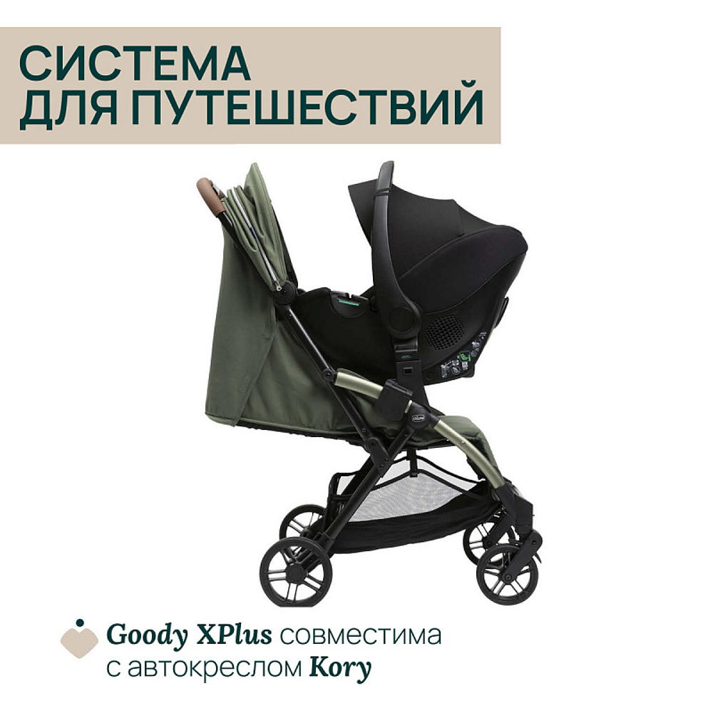 Коляска прогулочная Chicco XPlus Twinkle Green