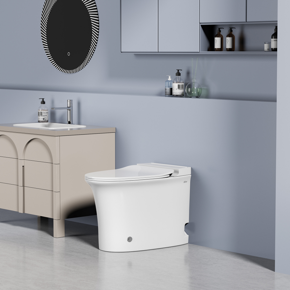 Унитаз ABBER Bequem AC1125P напольный белый с импульсным смывом