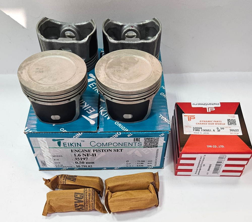 Поршни Teikin с кольцами TP +0.50 Ford 1.6 100 л.с.