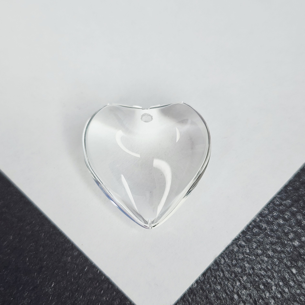 Сердце хрустальное, подвеска, 20мм, штучно