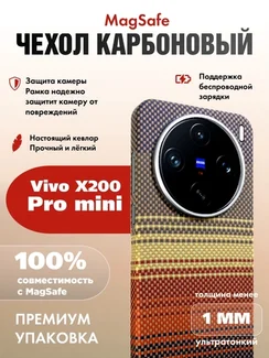 Карбоновый чехол для Vivo X200 Pro mini с MagSafe закат (Sunset)