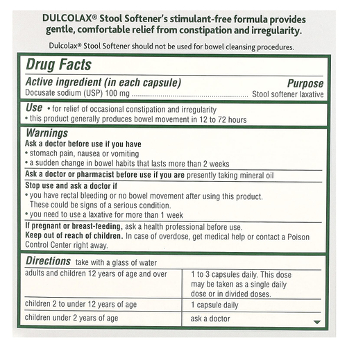 Dulcolax, средство для размягчения стула, 50 капсул в жидкой форме