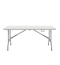 Стол-книжка пластиковый разборный бело-серый