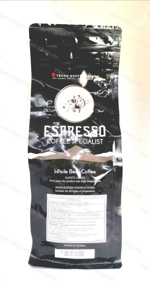 Зерновой кофе Trung Nguyen Espresso Specialist, Арабика, 500 гр.